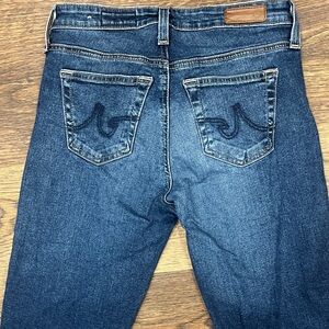 Ag Adriano Goldschmied Dark Blue Boot Cut Jeans Size 25
